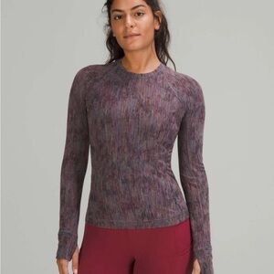 lululemon athletica It’s Rulu Run size 4 Data Rush Jacquard Anchor Symphony Blue